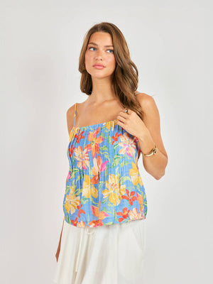 SADIE AND SAGE Women's Top Sadie and Sage Beach Cowgirl Pleated Cami