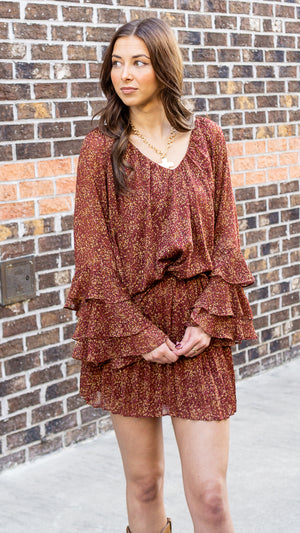 SADIE AND SAGE Women's Top Sadie and Sage Candlelight Ruffle Sleeve Blouse