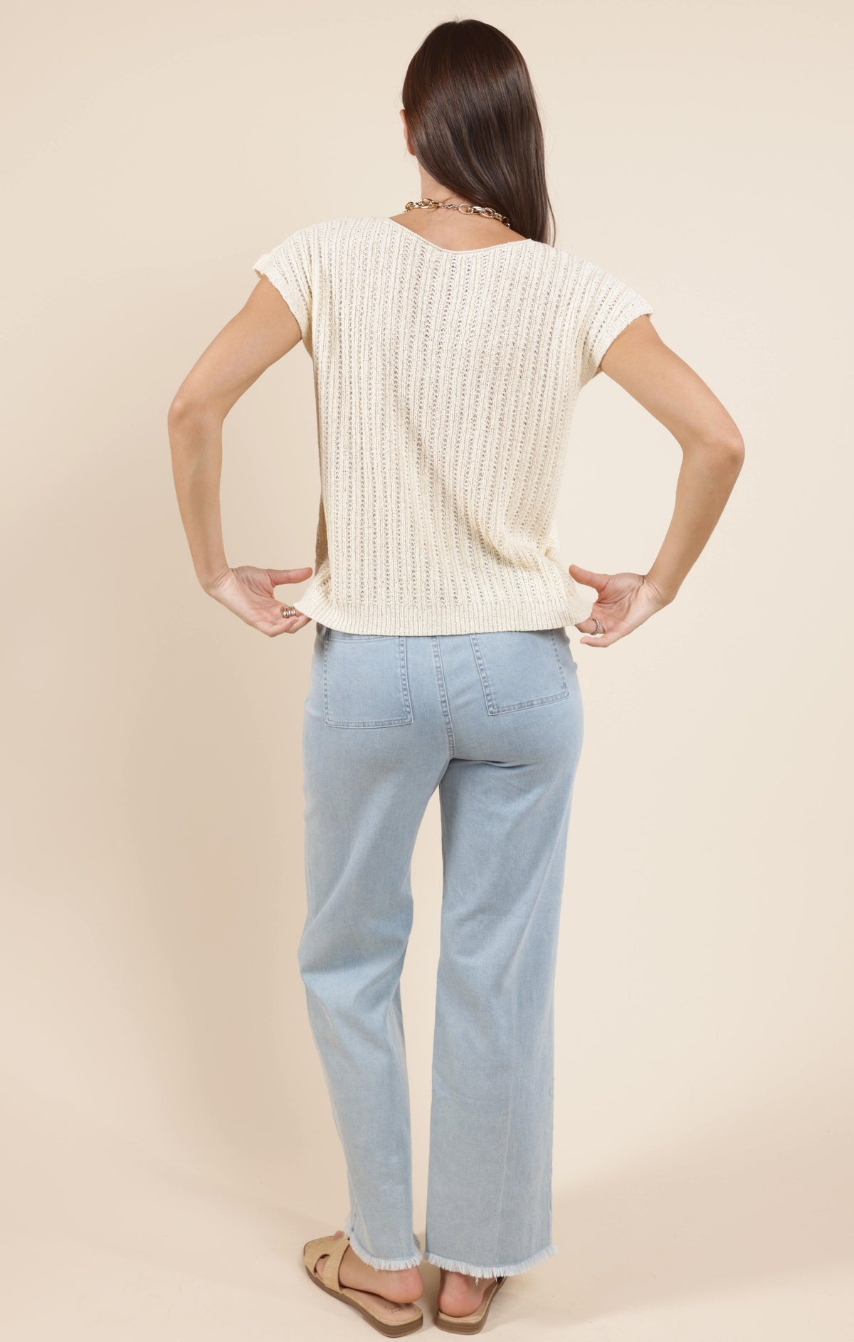 SADIE AND SAGE Women's Top Sadie And Sage Jolie S/Slv Sweater || David's Clothing