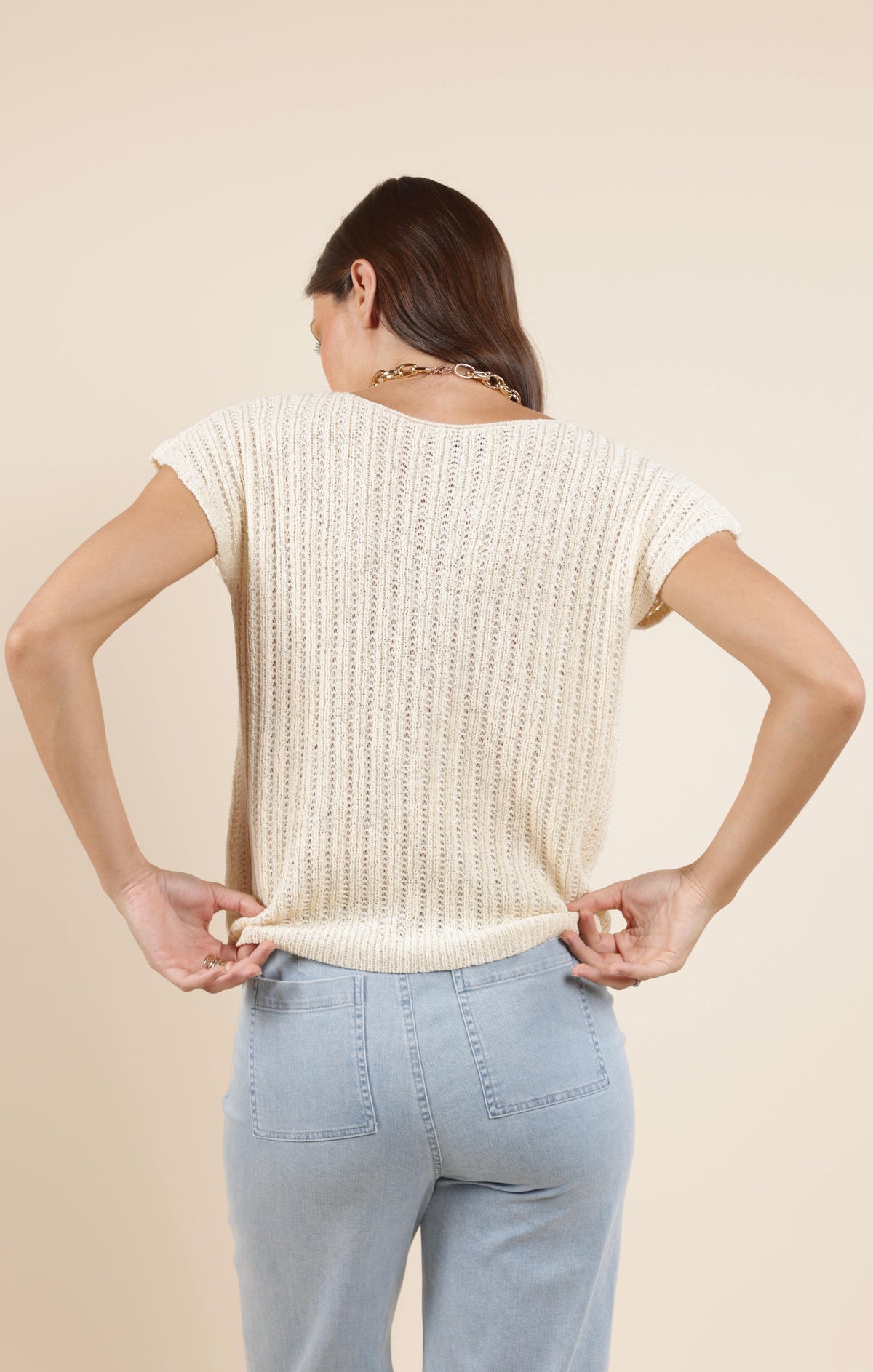 SADIE AND SAGE Women's Top Sadie And Sage Jolie S/Slv Sweater || David's Clothing