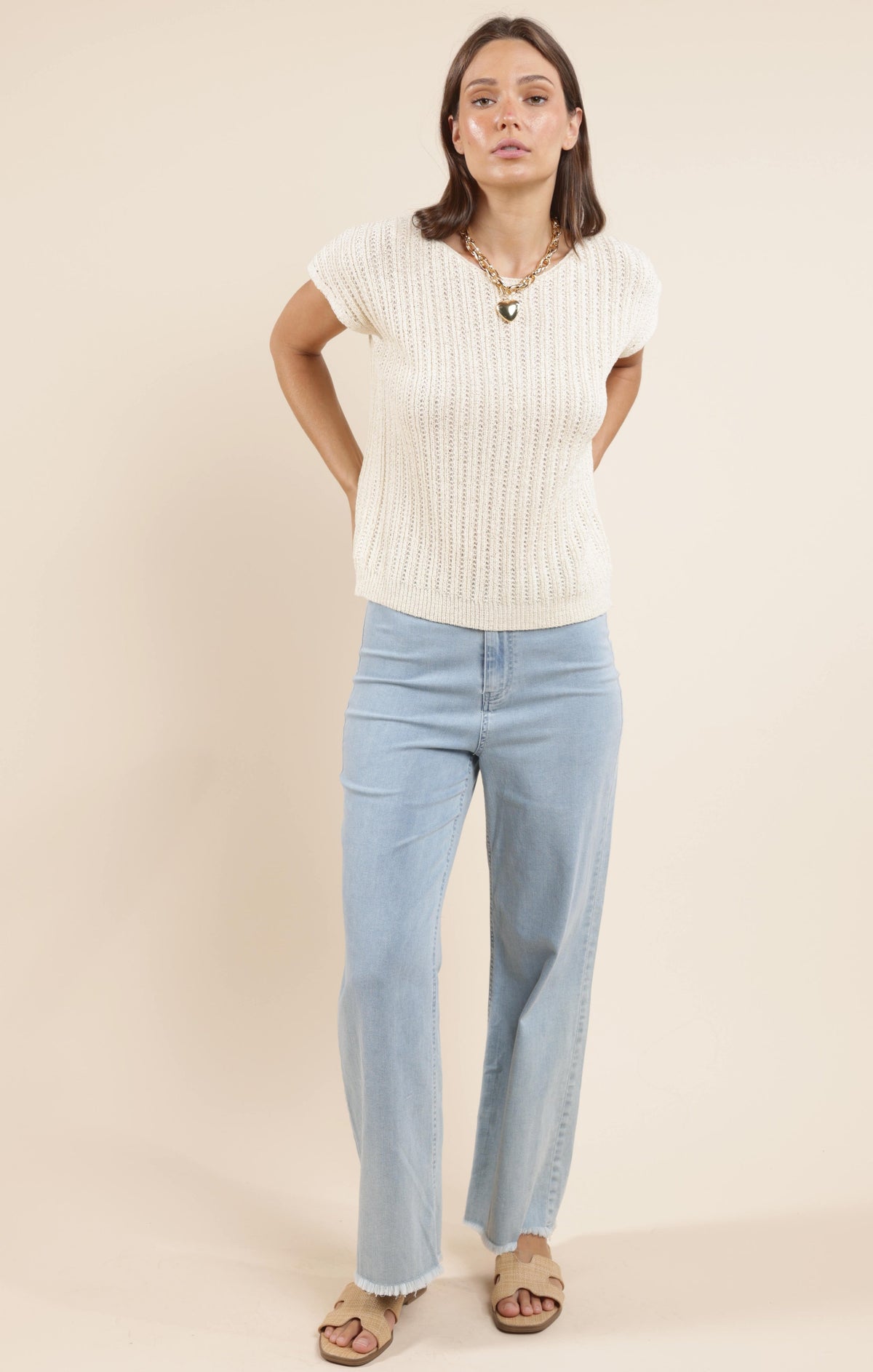 SADIE AND SAGE Women's Top Sadie And Sage Jolie S/Slv Sweater || David's Clothing