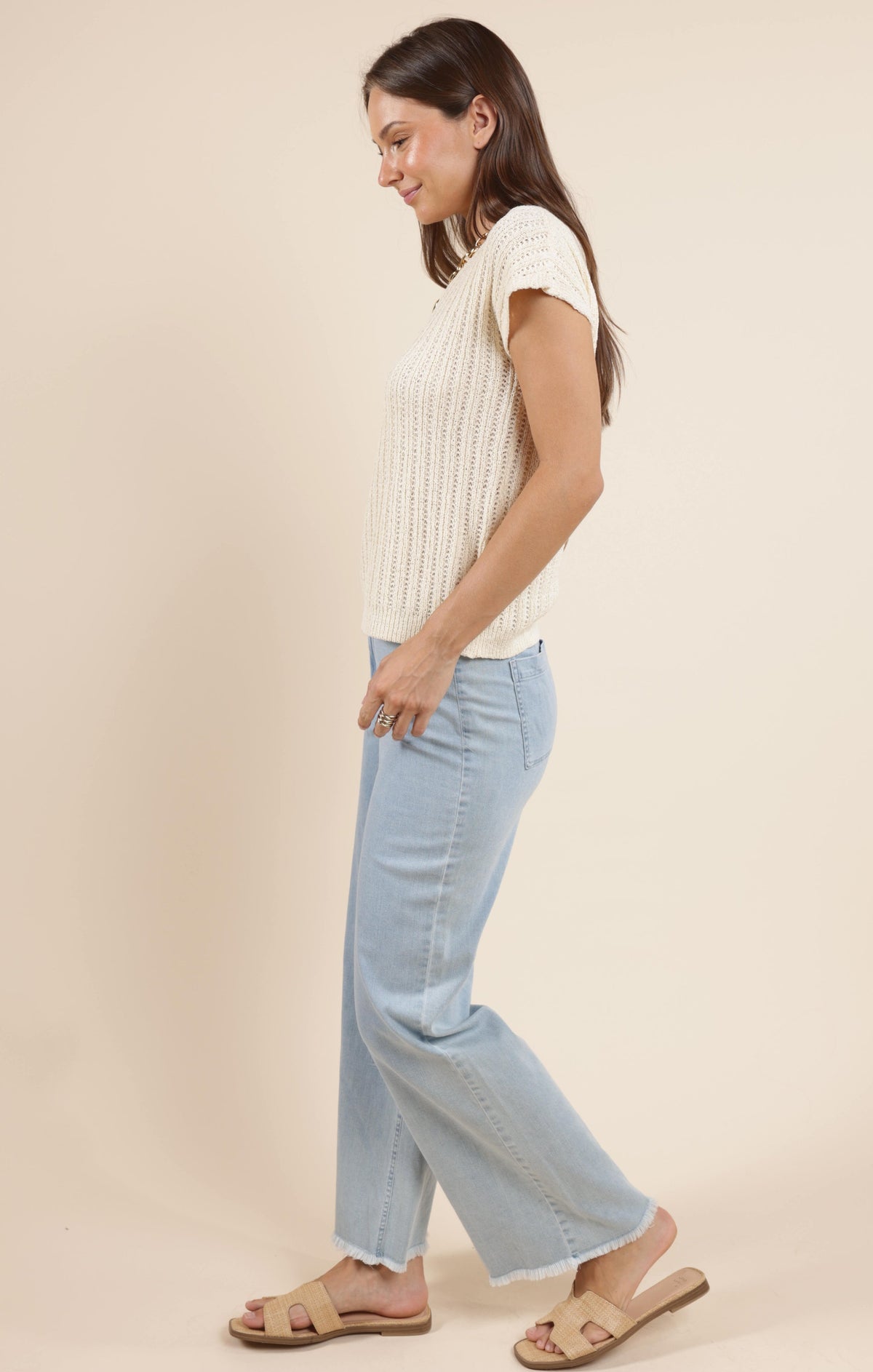 SADIE AND SAGE Women's Top Sadie And Sage Jolie S/Slv Sweater || David's Clothing