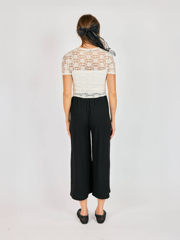 SADIE AND SAGE Women's Top Sadie and Sage Letters Lace Tee