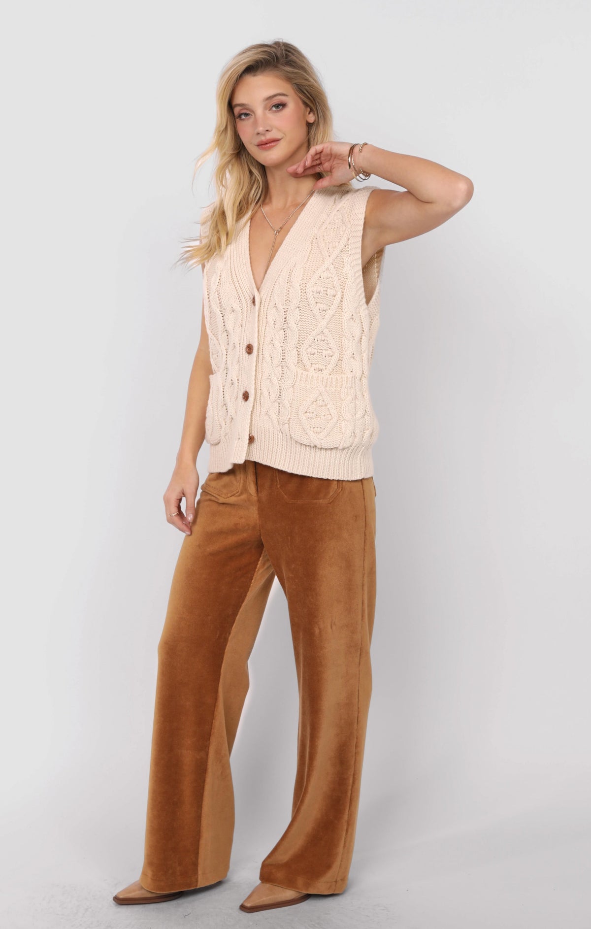 SADIE AND SAGE Women's Top Sadie and Sage Swift Cardigan Vest || David's Clothing