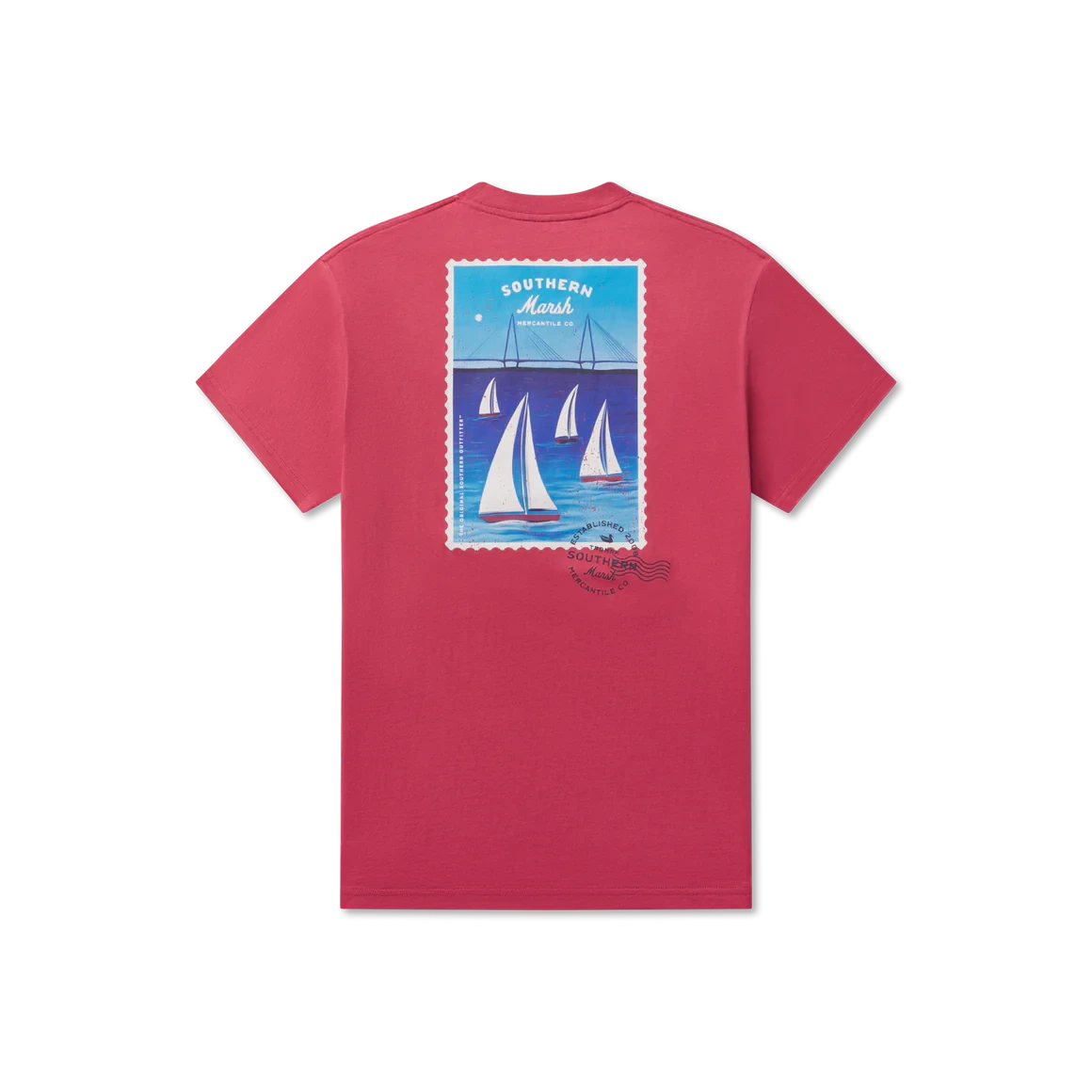 SOUTHERN MARSH COLLECTION 9-Men's Knit Shirts Southern Marsh Regatta Sails Tee || David's Clothing