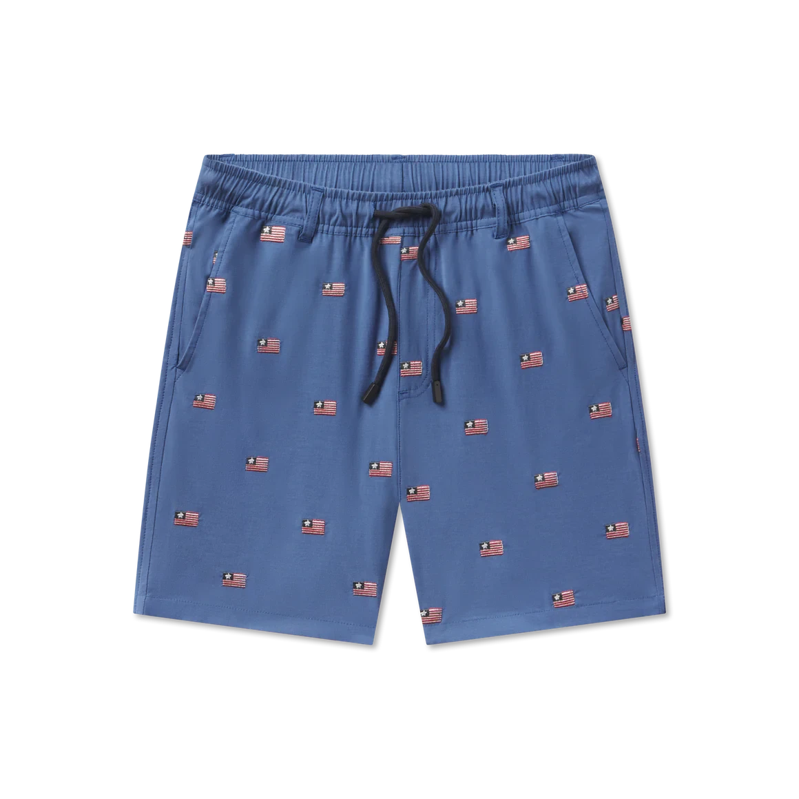 SOUTHERN MARSH COLLECTION Boy's Shorts Southern Marsh Youth Southernclassics Swim Trunk - Chambray Flags