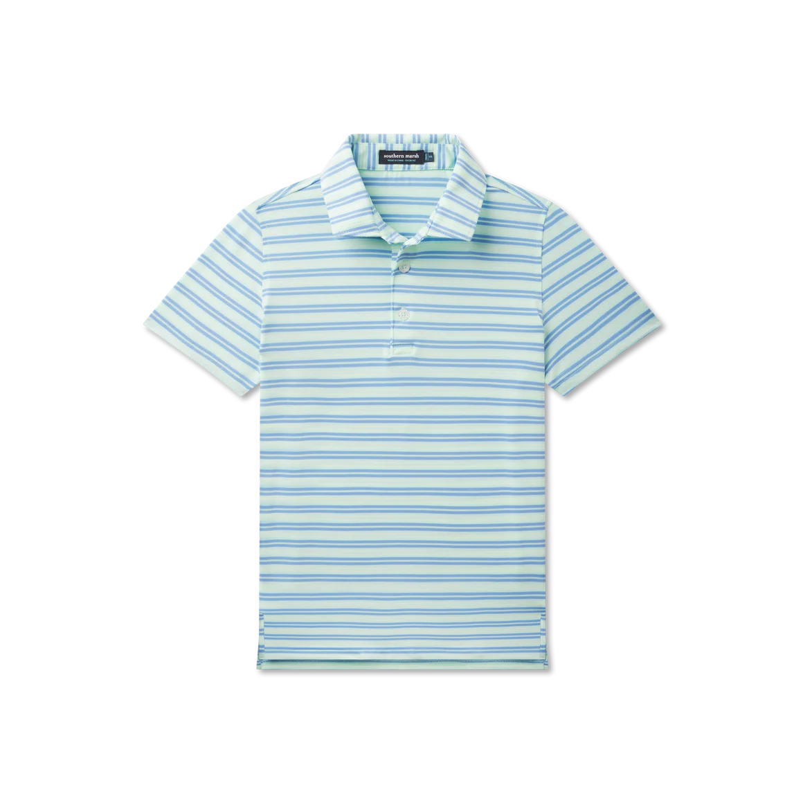 SOUTHERN MARSH COLLECTION Boys Top Southern Marsh Youth Bermuda Performance Polo - Grayton Stripe