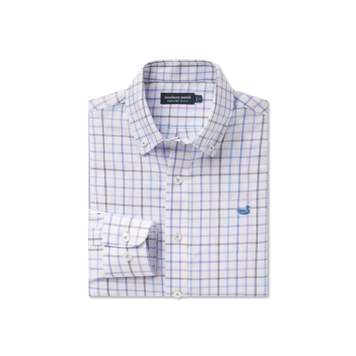 SOUTHERN MARSH COLLECTION Boys Top Southern Marsh Youth Chateau Windowpane Dress Shirt