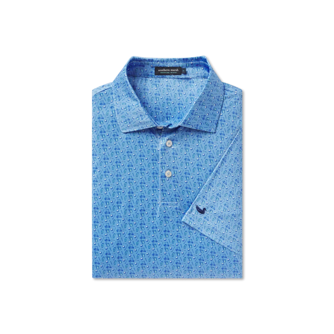 SOUTHERN MARSH COLLECTION Men's Polo Southern Marsh Flyline Performance Polo - Cart Path Only