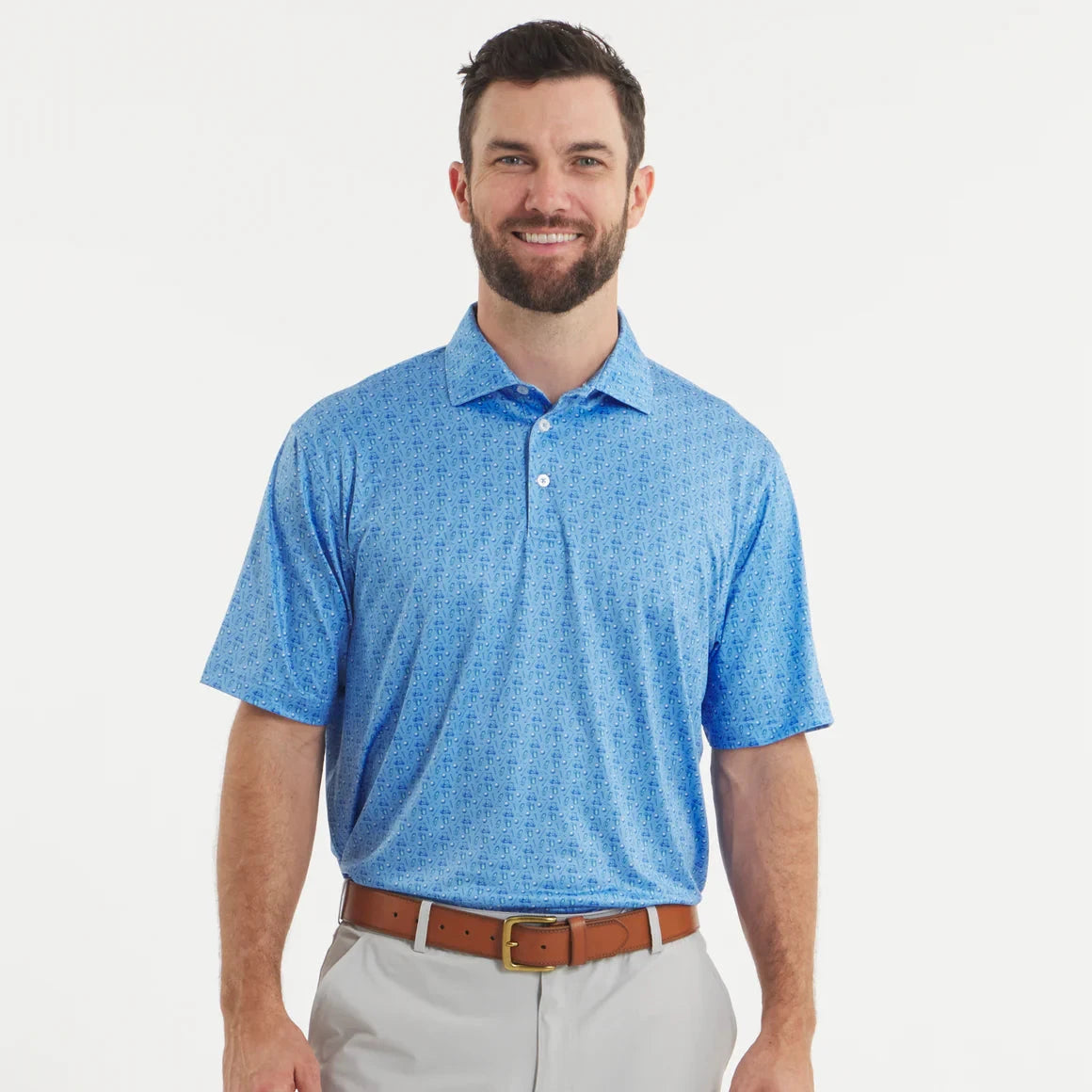 SOUTHERN MARSH COLLECTION Men's Polo Southern Marsh Flyline Performance Polo - Cart Path Only