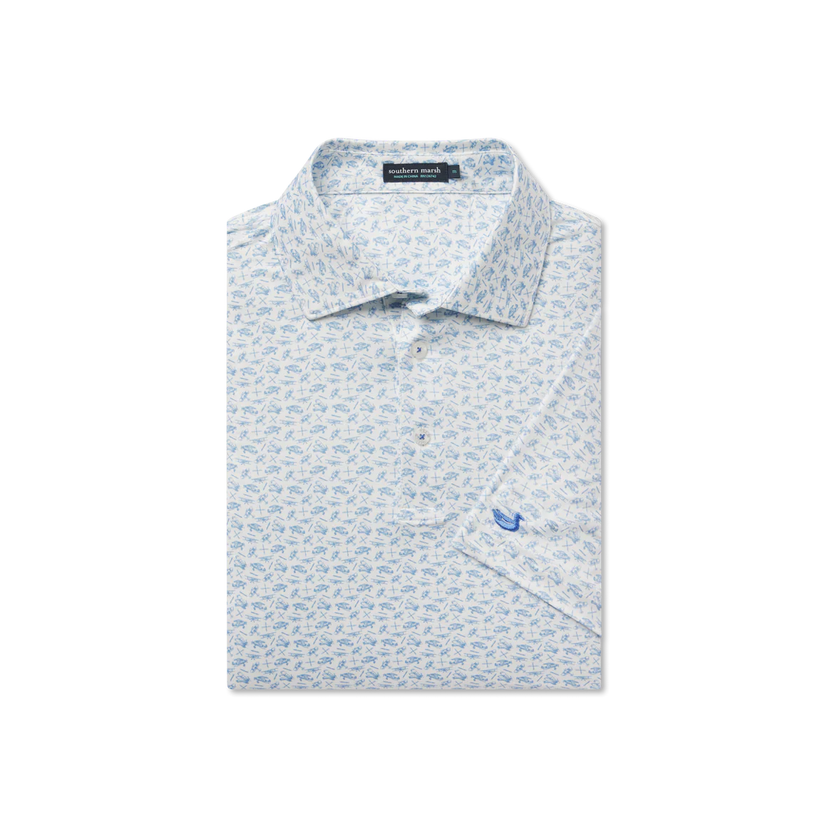 SOUTHERN MARSH COLLECTION Men's Polo Southern Marsh Flyline Performance Polo - Kitty Hawk