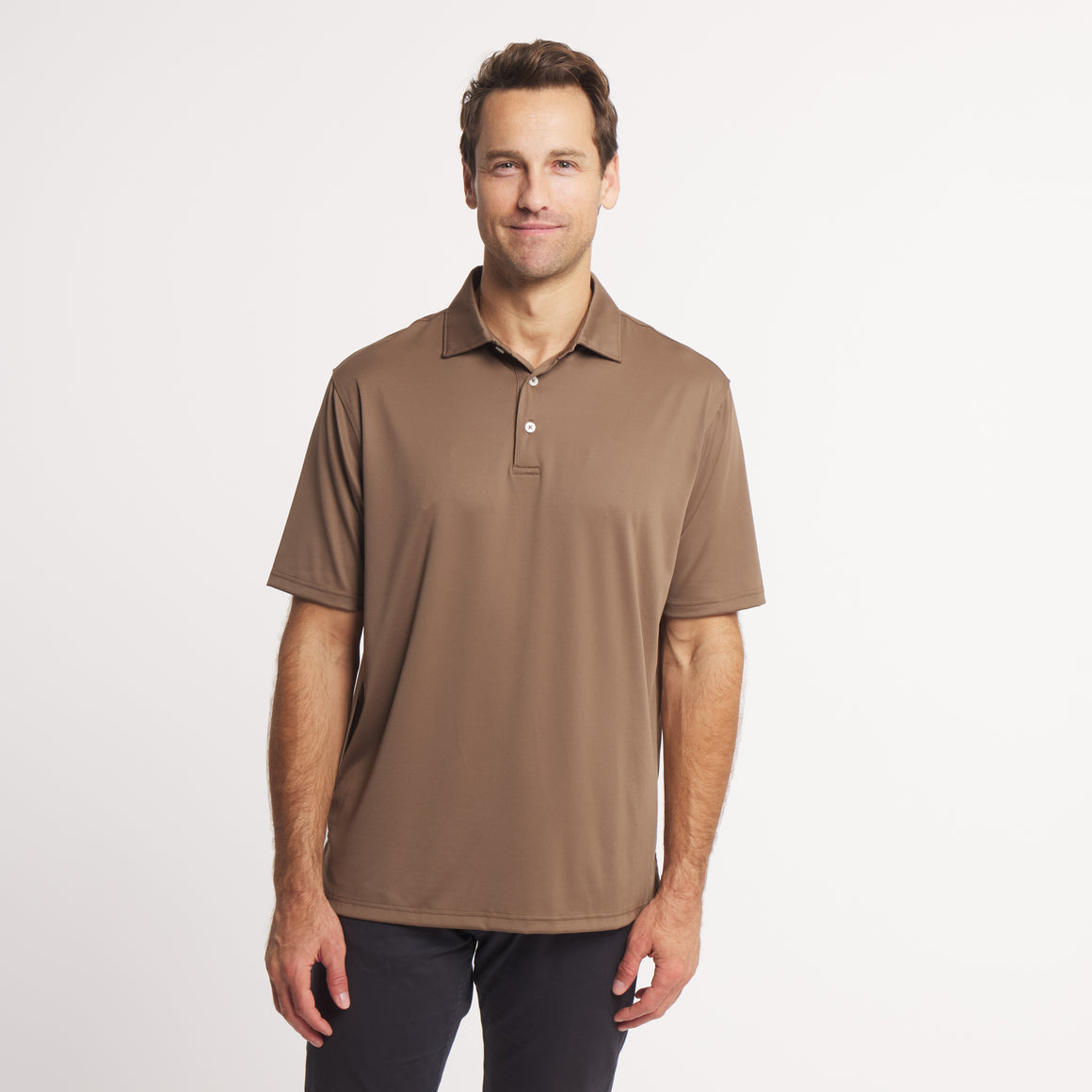 SOUTHERN MARSH COLLECTION Men's Polo STONE BROWN / S Southern Marsh Ballycastle Performance Polo PBCPSTN