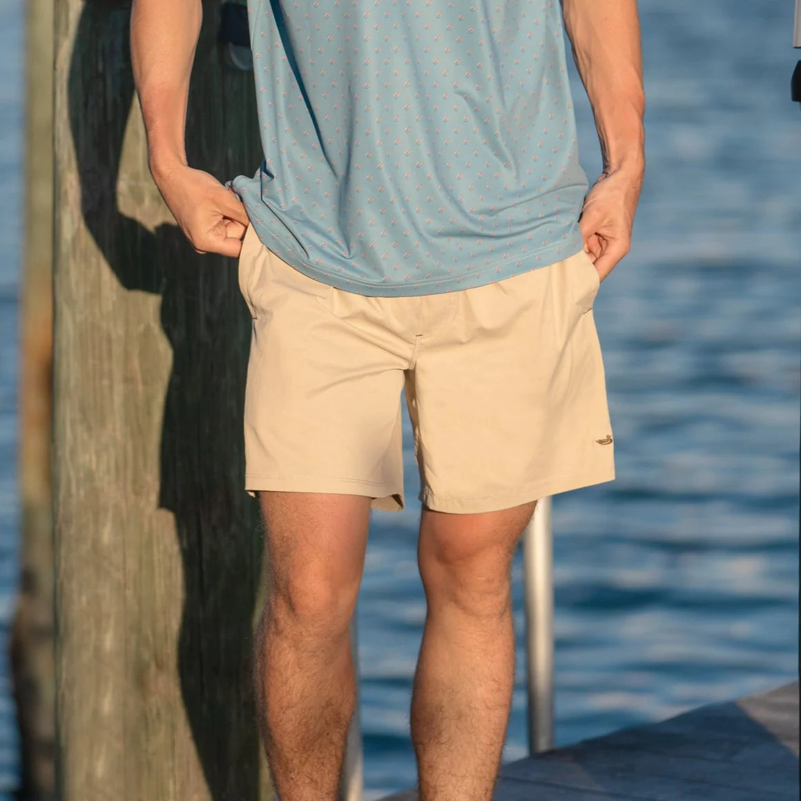 SOUTHERN MARSH COLLECTION Men's Shorts KHAKI / S Southern Marsh Billfish Lined Performance Short || David's Clothing BBFSKHK