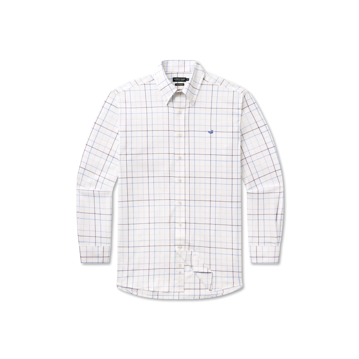 SOUTHERN MARSH COLLECTION Men's Sport Shirt Southern Marsh Lockhart Windowpane Performance Dress Shirt