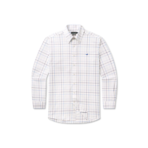 SOUTHERN MARSH COLLECTION Men's Sport Shirt Southern Marsh Lockhart Windowpane Performance Dress Shirt