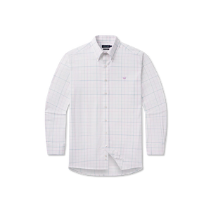 SOUTHERN MARSH COLLECTION Men's Sport Shirt Southern Marsh Lockhart Windowpane Performance Dress Shirt