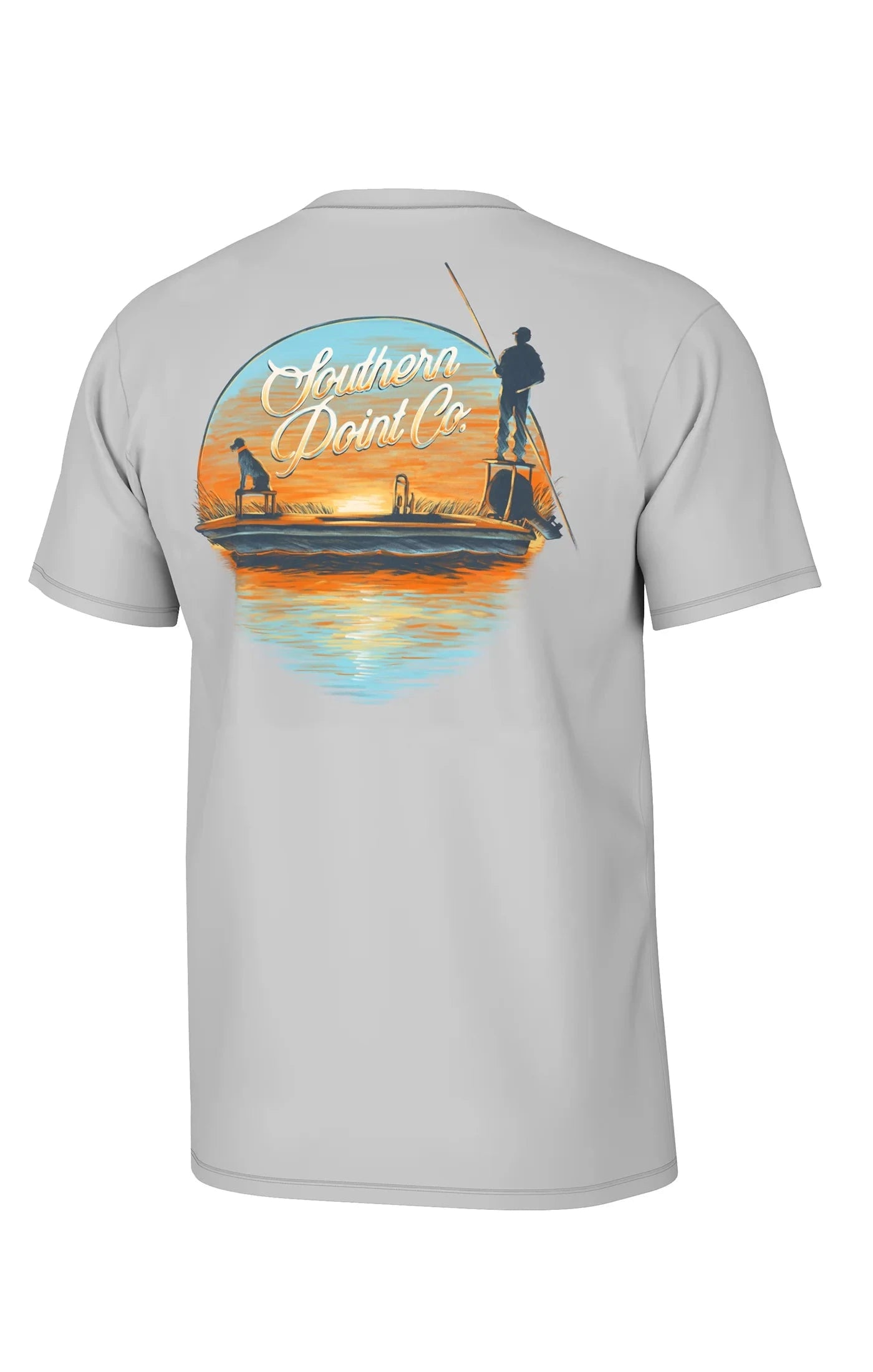 Southern Point Co. Men's Tees GLACIER GREY / S Southern Point Skiff Skipper Short Sleeve Tee || David's Clothing ST816