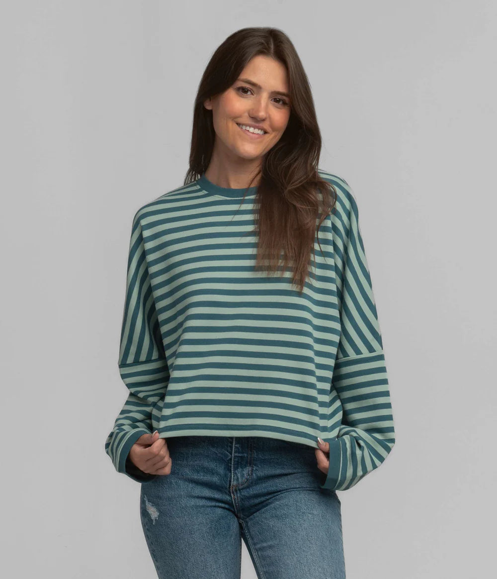 SOUTHERN SHIRT CO. Women's Top EUCALYPTUS / XS Southern Shirt On The Line Top - Chalky Blue 2J095-1776