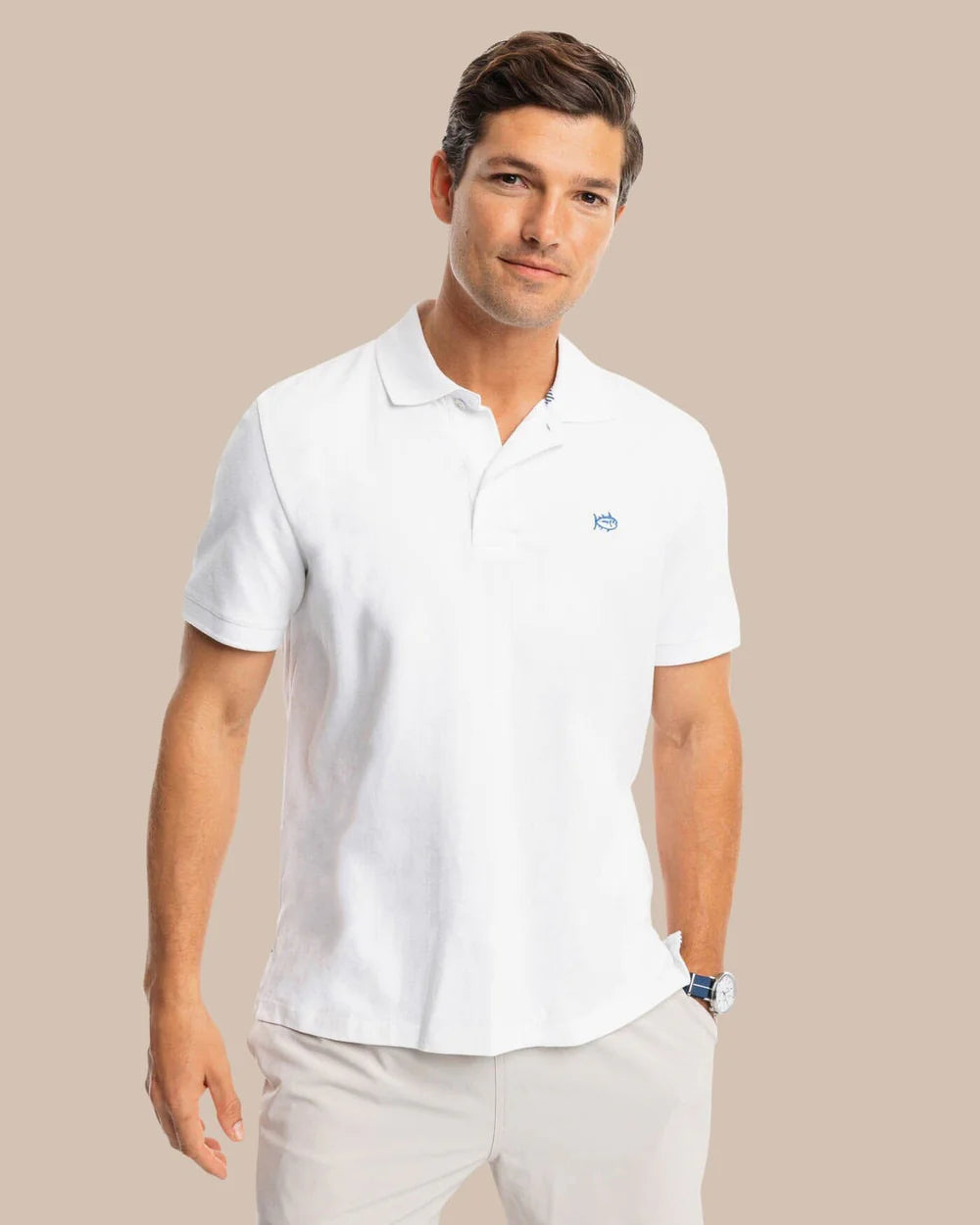 SOUTHERN TIDE Men's Polo CLASSIC WHITE / M Southern Tide Skipjack Polo Shirt || David's Clothing 89001760