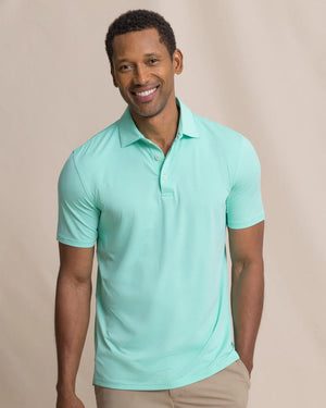 SOUTHERN TIDE Men's Polo GULF SHORE / S Southern Tide Coastal Breeze Heather Performance Polo 127263047