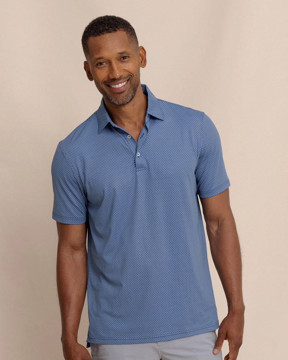 SOUTHERN TIDE Men's Polo OCEAN CHANNEL / S Southern Tide Driver Coastal Geo Printed Polo 107231756