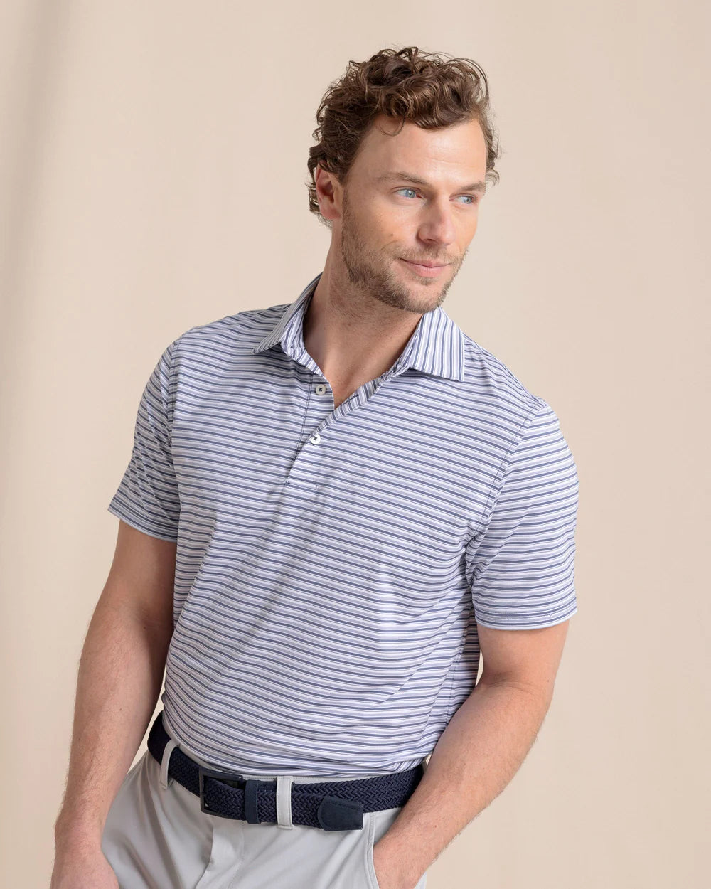 SOUTHERN TIDE Men's Polo Southern Tide brrr°®-eeze Breezy Point Stripe Polo