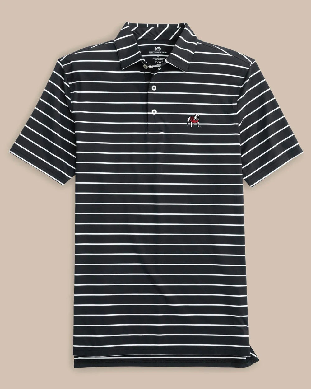 SOUTHERN TIDE Men's Polo Southern Tide Georgia Bulldogs brrr°-eeze Desmond Stripe Polo