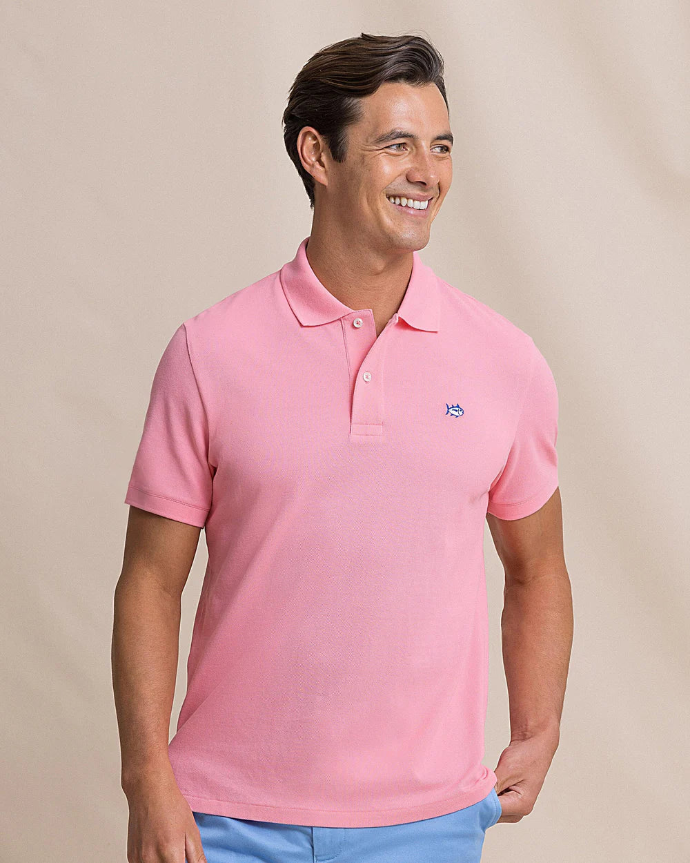 SOUTHERN TIDE Men's Polo SEA PINK / S Southern Tide Skipjack Polo Shirt 89003036