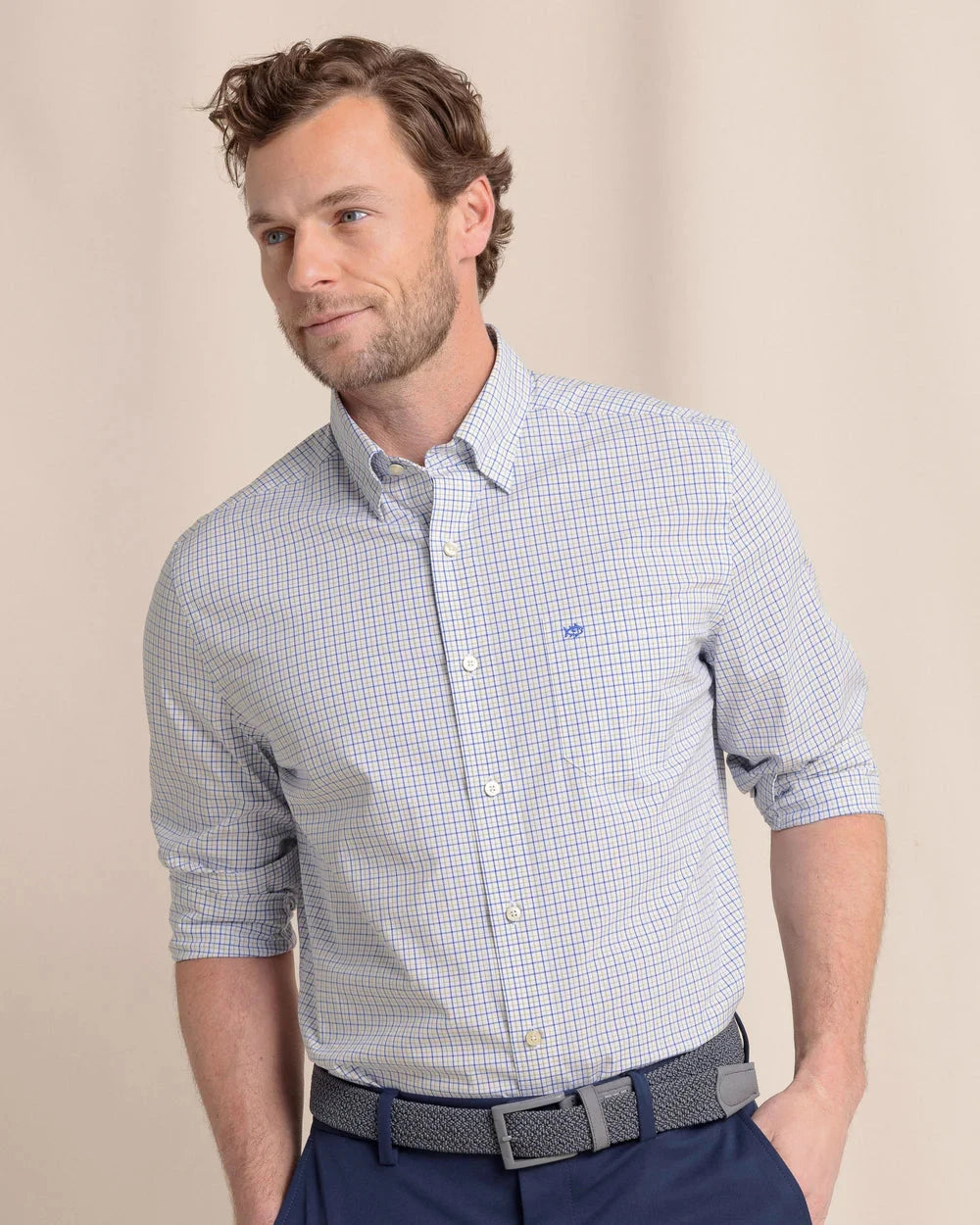 SOUTHERN TIDE Men's Sport Shirt Southern Tide Charleston Balfour Plaid Long Sleeve Sport Shirt