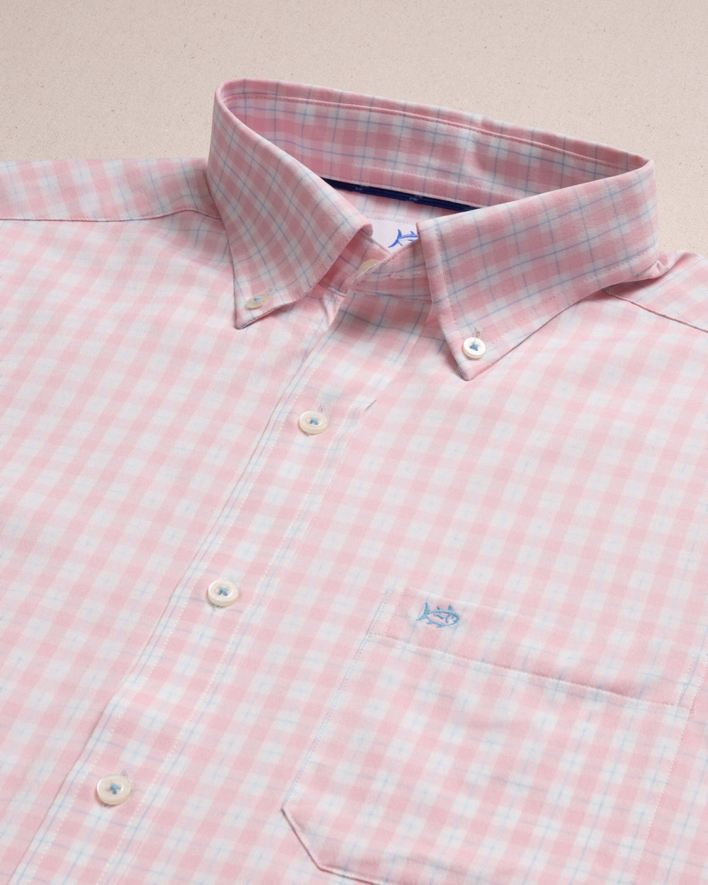 SOUTHERN TIDE Men's Sport Shirt Southern Tide Precheck Plaid Coastal Breeze Sport Shirt