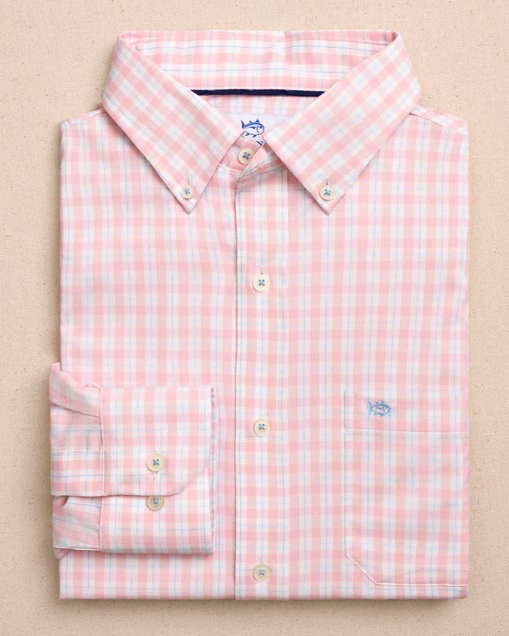 SOUTHERN TIDE Men's Sport Shirt Southern Tide Precheck Plaid Coastal Breeze Sport Shirt