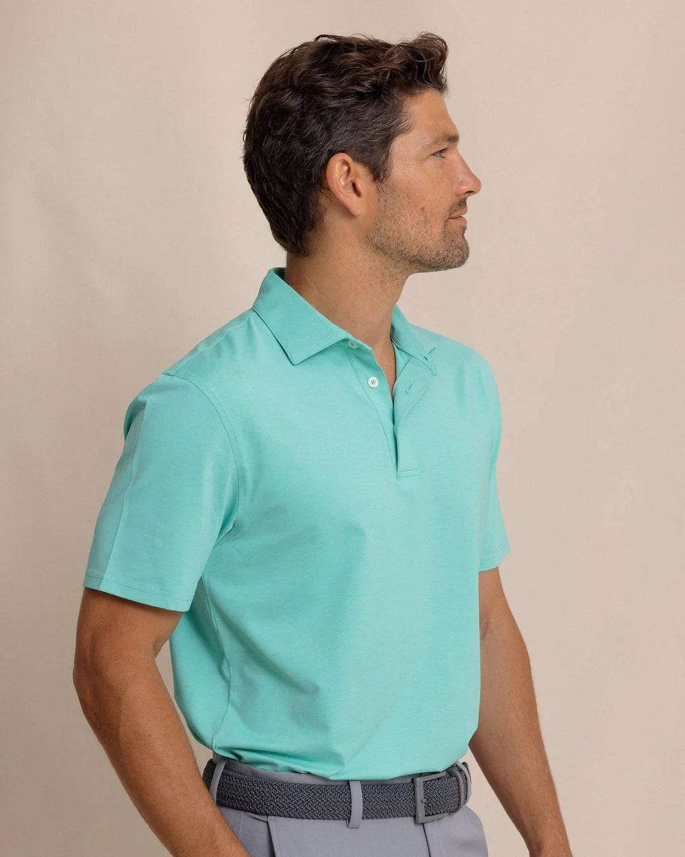 SOUTHERN TIDE Men's Tees Southern Tide brrr°-eeze Heather Performance Polo Shirt || David's Clothing