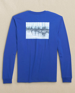 SOUTHERN TIDE Men's Tees Southern Tide Marina Boats Long Sleeve T-Shirt