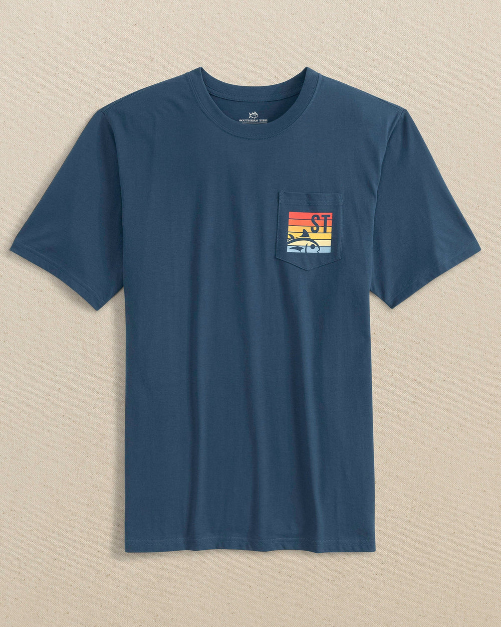 SOUTHERN TIDE Men's Tees Southern Tide Sunset Cropped Skipjack Short Sleeve T-Shirt