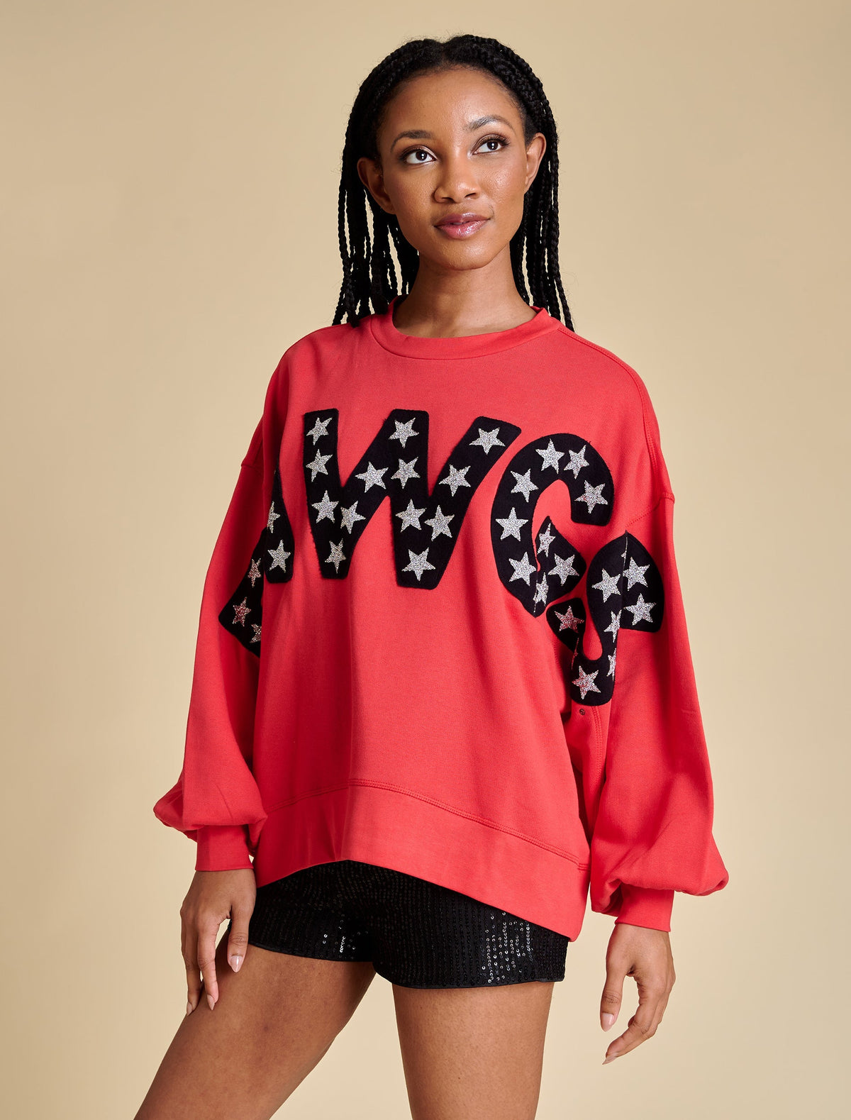 STEWART SIMMONS Women's Sweatshirt Stewart Simmons Georgia The Balloon Sleeve Pullover || David's Clothing