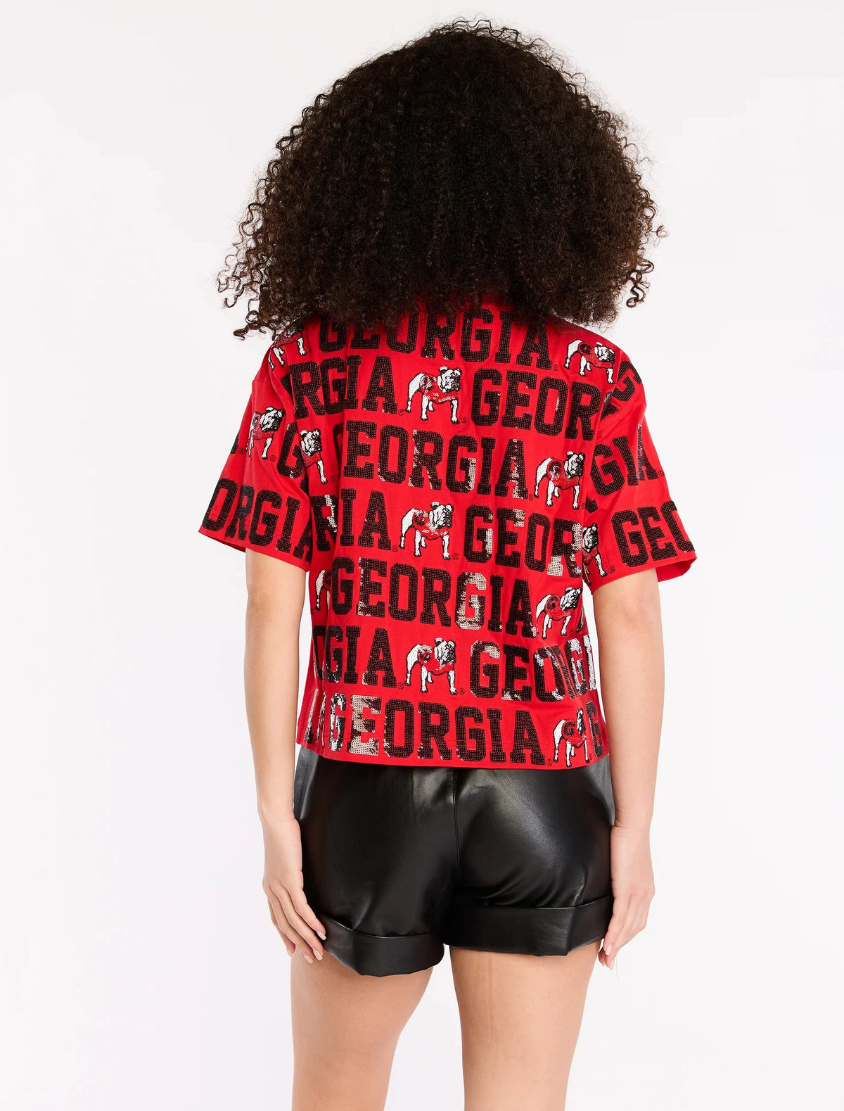 STEWART SIMMONS Women's Top Stewart Simmons The Sequin Repeat Tee - Georgia || David's Clothing