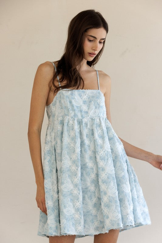 STORIA Women's Dresses Textured Floral Print Mini Dress