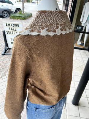 THML Women's Sweaters Detailed Collared Top