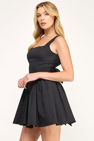 VINTAGE STORE Women's Dresses Poplin Back Ribbon Mini Dress