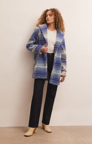 Z SUPPLY Women Jackets Z Supply Hastings Sherpa Plaid Coat || David's Clothing