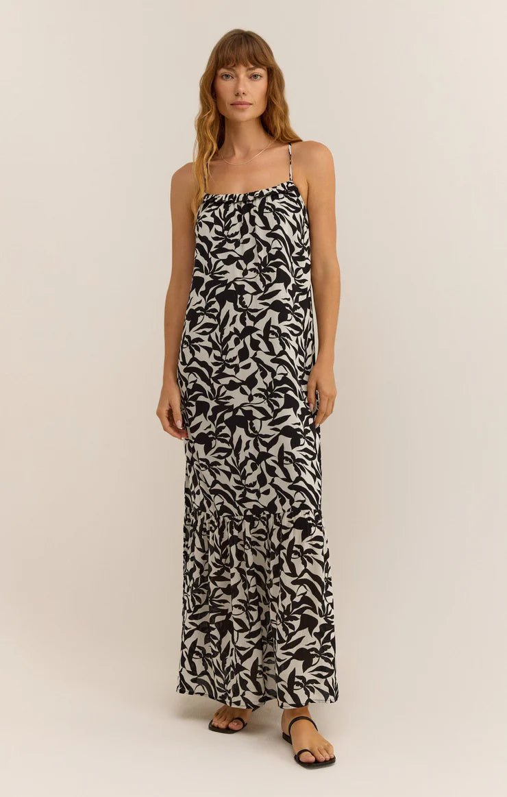 Z SUPPLY Women's Dresses Z Supply Cocktail Hour Leaf Midi Dress || David's Clothing