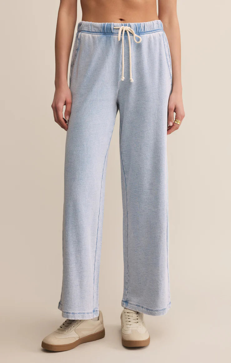 Z SUPPLY Women's Pants WASHD INDIGO / XS Z Supply Hunter Knit Denim Pant || David's Clothing ZP253843