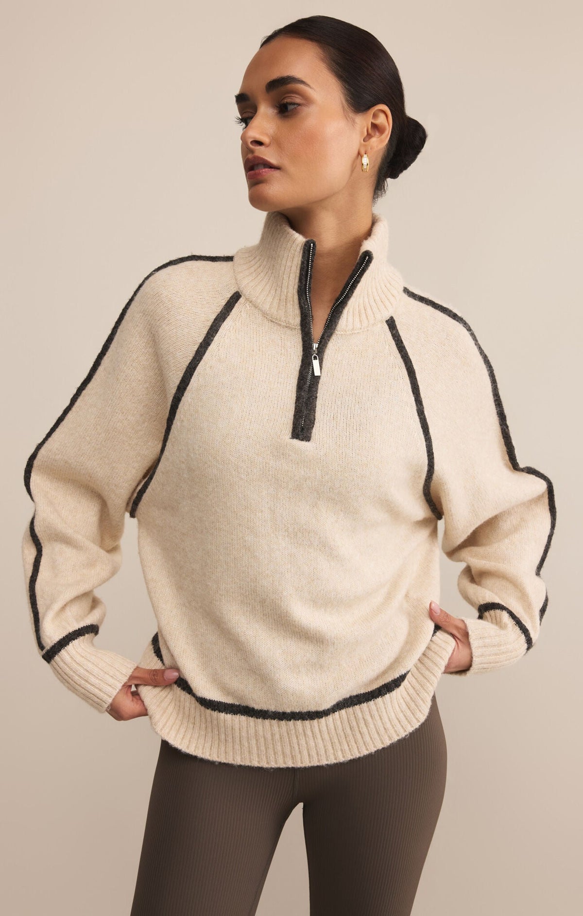 Z SUPPLY Women's Sweaters Z Supply Alps Half Zip Sweater || David's Clothing