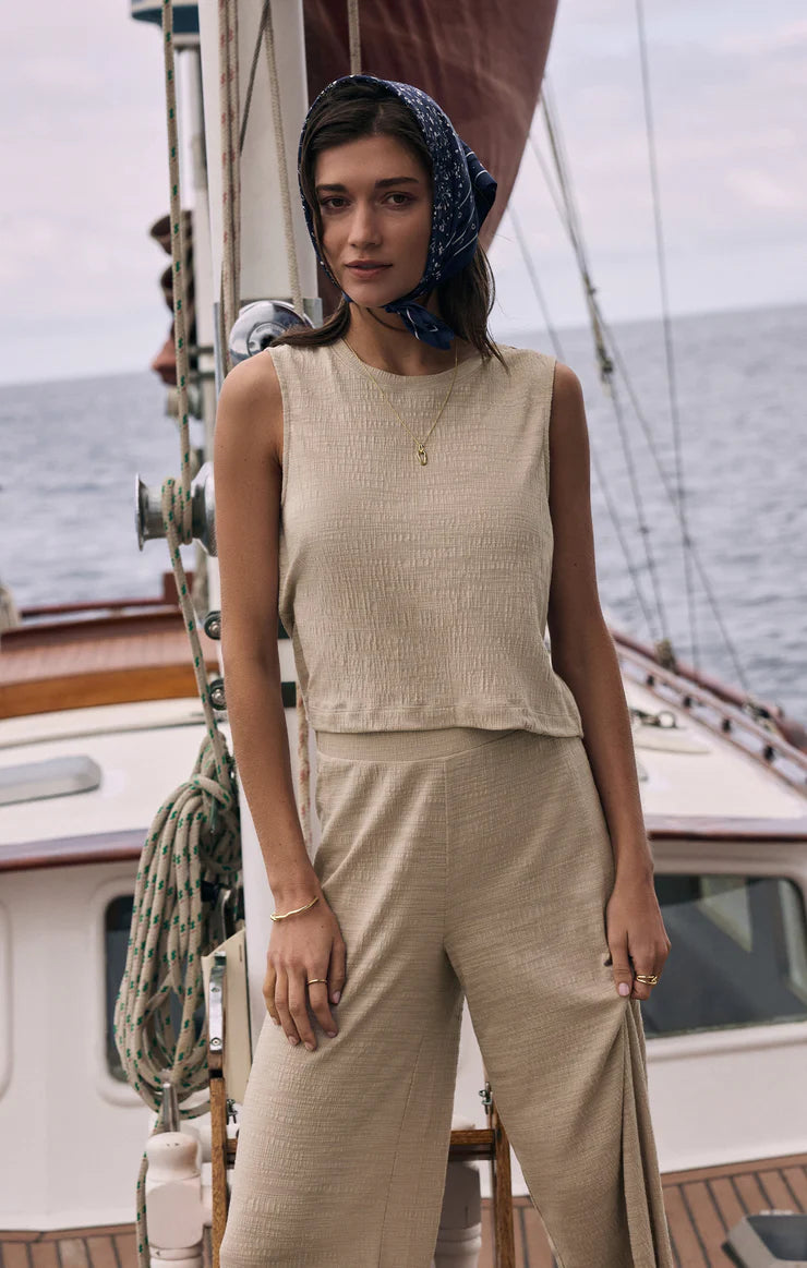 Z SUPPLY Women's Top Z Supply Sloane Textured Slub Top || David's Clothing