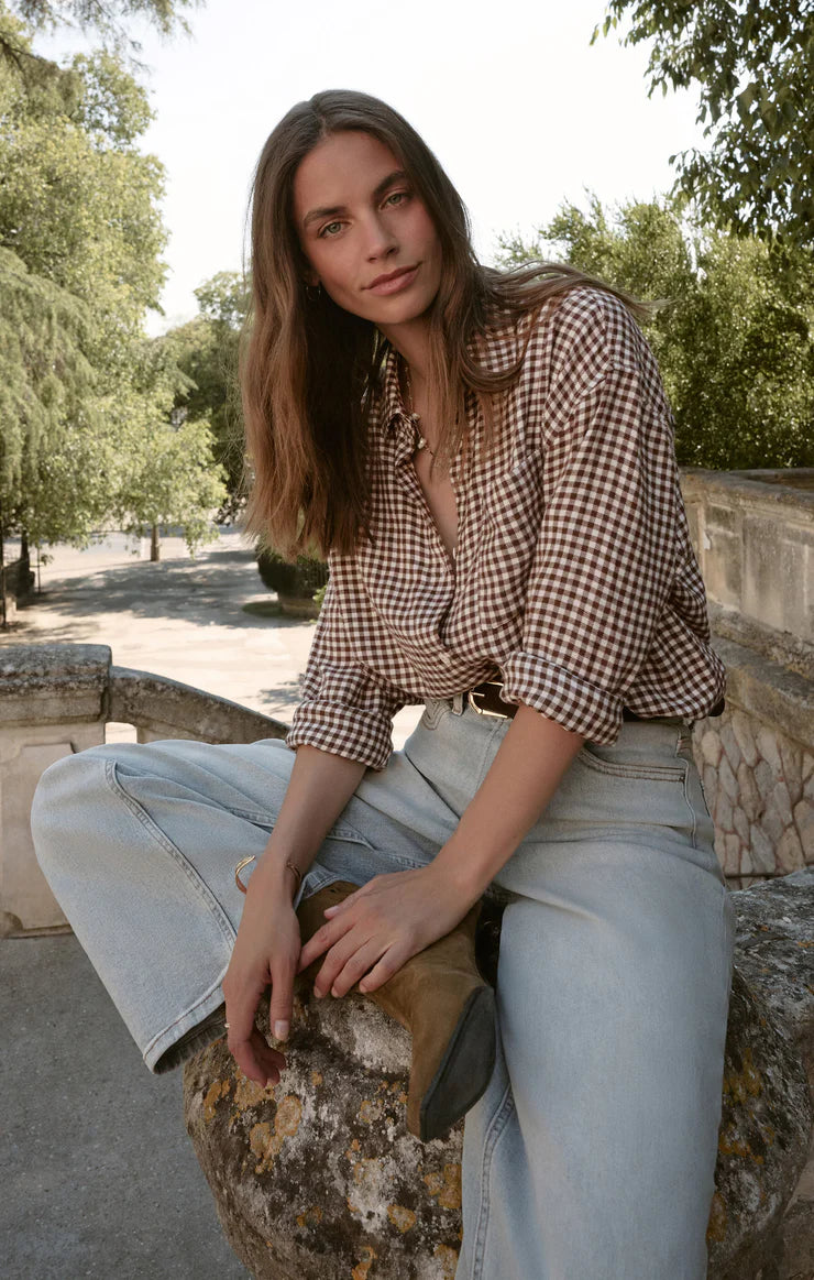 Z SUPPLY Women's Top Southern Shirt River Plaid Button Up || David's Clothing