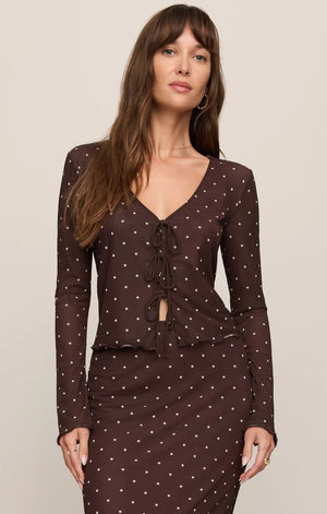Z SUPPLY Women's Top Z Supply Amara Polka Dot Mesh Top