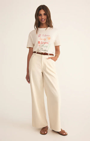 Z SUPPLY Women's Top Z Supply Cocktails Boyfriend Tee || David's Clothing