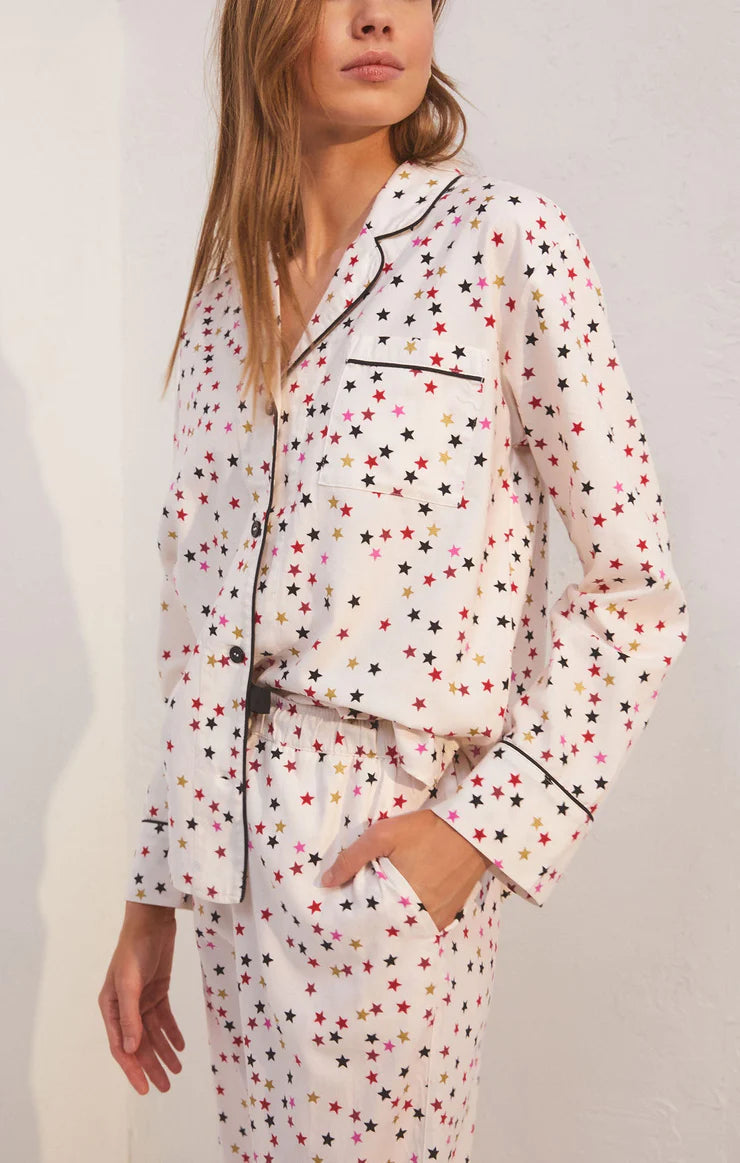 Z SUPPLY Women's Top Z Supply Dreamer Star Pj Set || David's Clothing
