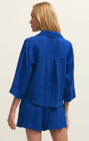 Z SUPPLY Women's Top Z Supply Helena Airy Gauze Button Up