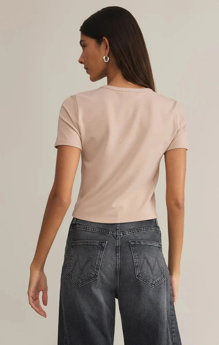 Z SUPPLY Women's Top Z Supply Second Skin Cropped Tee || David's Clothing